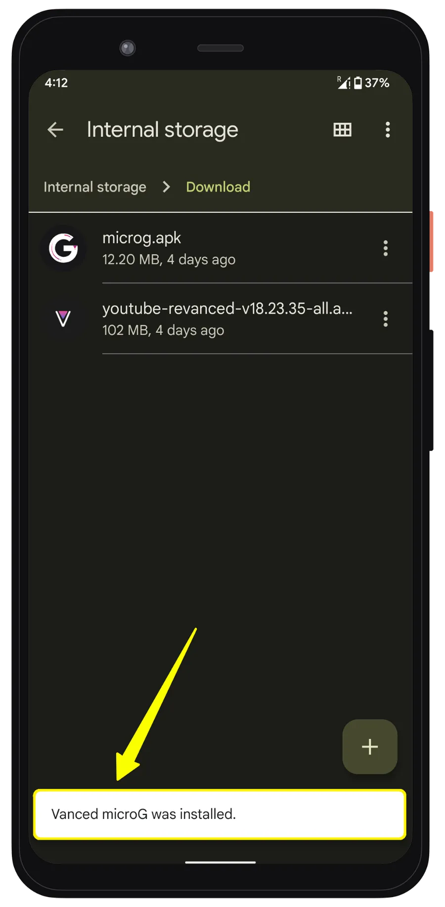 Install YouTube ReVanced S4